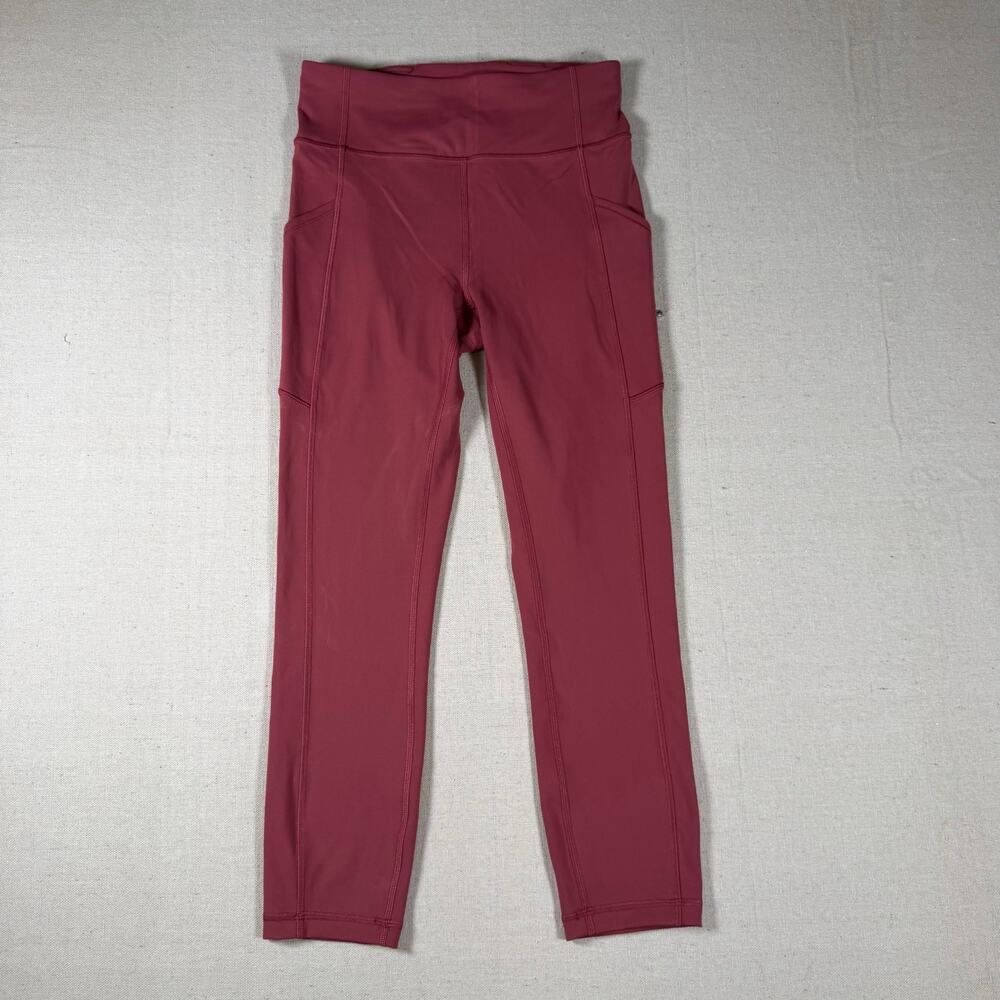 Lululemon Womens Yoga Pants Size 6 Side Pockets Pink Activewear Casual
